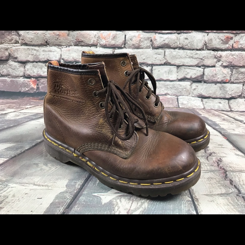 Dr Martens Distressed Brown Leather Boots